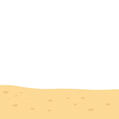 Pile of sand dune in desert or at beach. Vector illustration.