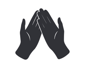 Praying Hands Vector  – Religious, Spiritual, and Worship Hand Pose Illustrations