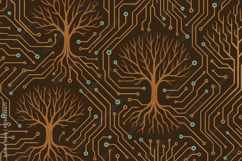 Poster seamless pattern with abstract lines