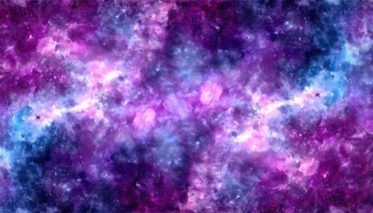 vibrant purple and blue cosmic nebula texture with watercolor clouds and subtle star glow for dreamy web design, fabric print, album cover, or poster background

