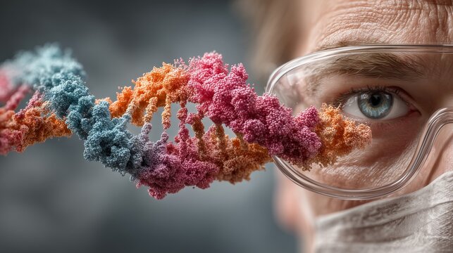 Dna research action laboratory scientific image biotechnology environment close-up view genetic engineering concept