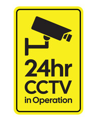 24-Hour CCTV Surveillance Sign – Security Monitoring Notice, Surveillance Camera Warning, Property Protection Alert, Crime Prevention Measure