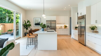 Bright, modern kitchen with patio access (1)