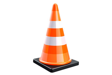 traffic cone isolated on white