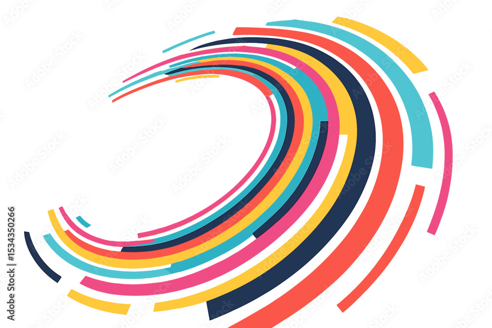 Aufkleber a vibrant and colorful speed background featuring lines that form a track turn, perfect for a racing