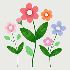 Flower vector svg editable 