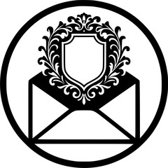 Elegant Invitation Envelope with Heraldic Crest