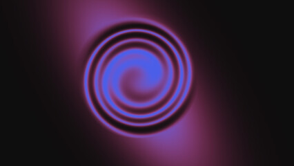 Purple and Blue Glowing Spiral Vortex on Dark Abstract Background