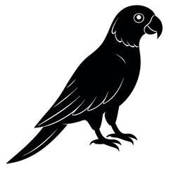 Obraz premium Simple Parrot silhouette vector illustration. 