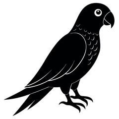 Obraz premium Simple Parrot silhouette vector illustration. 