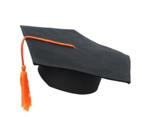 Black Graduation Hat on transparent background png