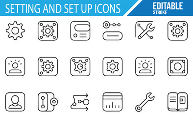 High-Quality Icons for System Settings, Setup, and User Configuration