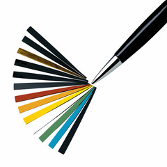 set of colorful pencils