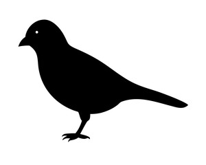 Obraz premium Bird Silhouette Vector File - Minimalist Avian Outline for Nature Logos, Wildlife Decor & Ornithology Projects