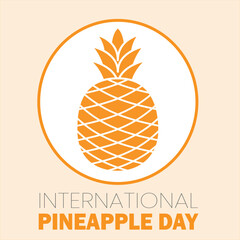 International Pineapple Day Poster design vector illustration