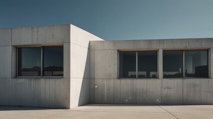 White Concrete Architecture with Shapes