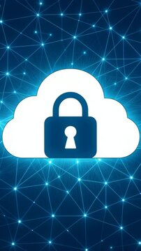 cloud computing concept security concept in 4K