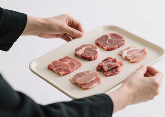 고기 날것 돼지고기 소고기 스테이크 Meat Raw Pork Beef Steak