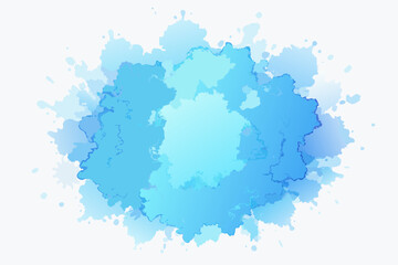 Obraz premium Abstract blue watercolor background of a global map illustration with continents and countries