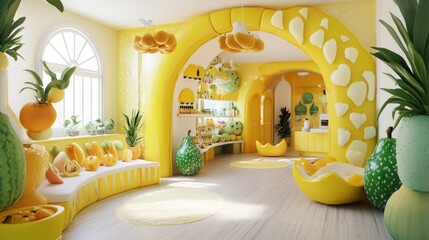 Whimsical Fruit Fashion House