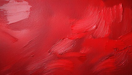 vibrant crimson red oil paint texture with bold brush strokes and thick impasto finish ideal for web background, poster design, branding, and packaging artwork

