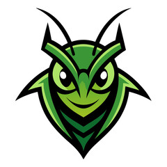 Green Insect Mascot – Aggressive Bug Logo Design