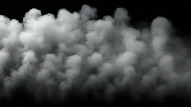 smoke on black background in 4K