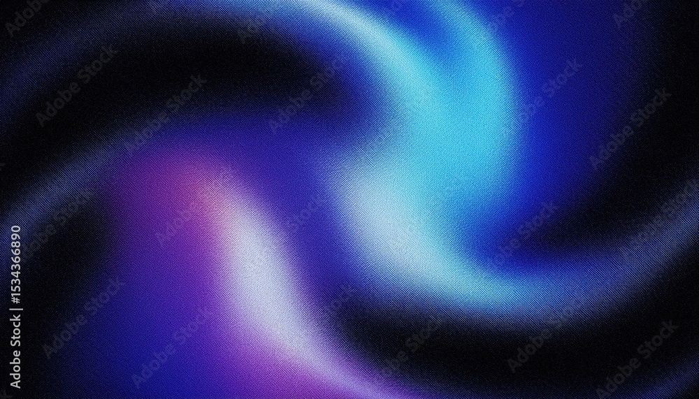 Poster vibrant blue and purple swirl abstract texture with soft lighting and subtle halftone detail for dig