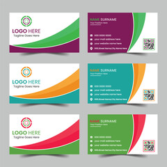 Corporate business card design template.