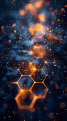 Illuminated Hexagonal Structures in a Cosmic Setting