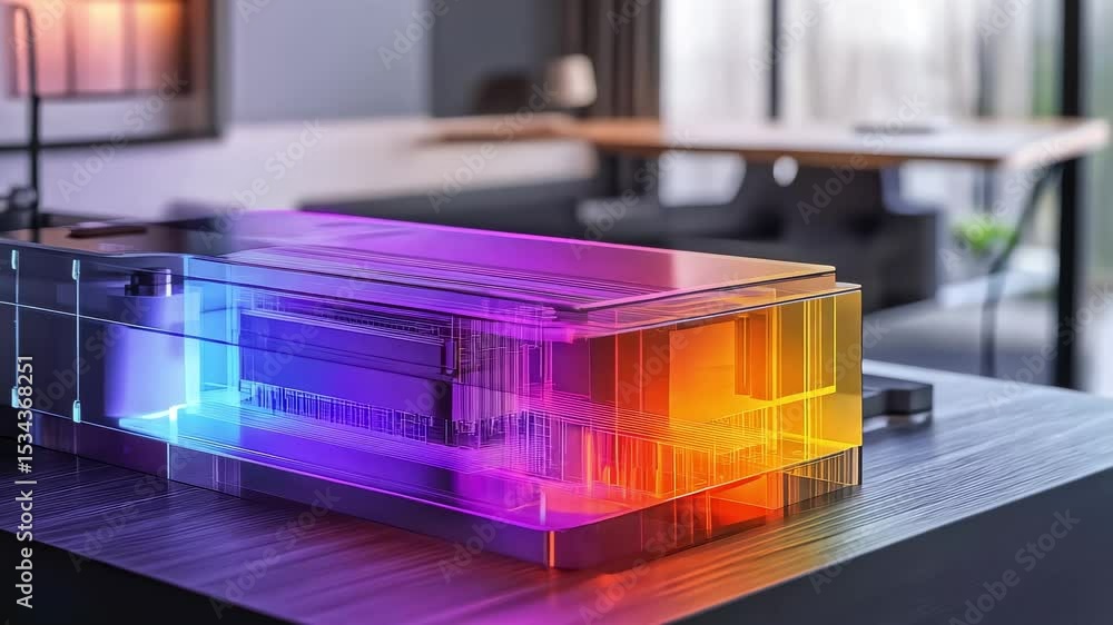 Aufkleber future technology product internal structure display