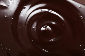 Dark melted chocolate as background