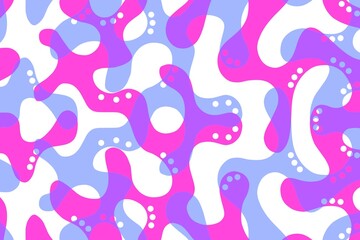 Abstract pink and purple camouflage wallpaper and pattern. Abstract background with colorful splashes. Pink, purple colors. Fun and bright background 