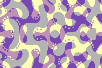 Naklejka premium Abstract horizontal background with colorful waves. Trendy vector illustration. Bright colors. Purple. Beige. Design for wallpaper, decoration, banner, card, print, textile, social media, etc.