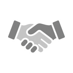 Fototapeta premium Handshake icon gray scale isolated on transparent background isolated on white background