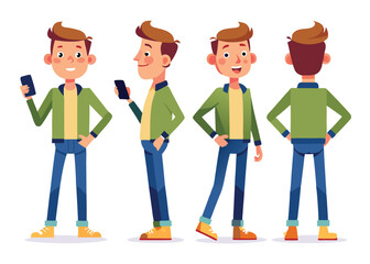 Male Character Turnaround Model Sheet