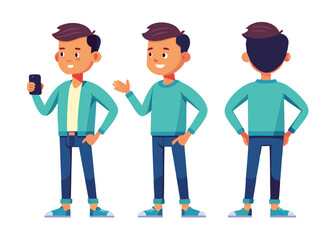 Male Character Turnaround Model Sheet