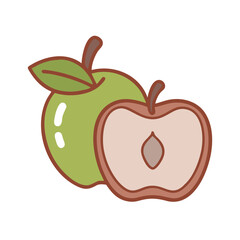 apple colorful vector illustration