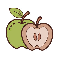 apple colorful vector icon