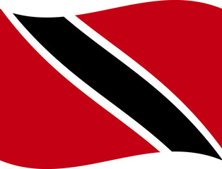 Trinidad and Tobago waving flag illustrator of national  icon