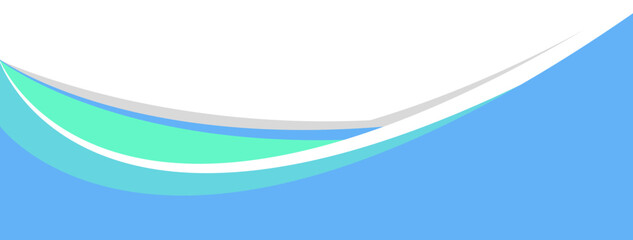 gradient blue green curve border corner vector
