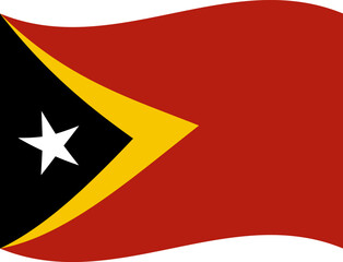 East Timor waving flag illustrator of national  icon
