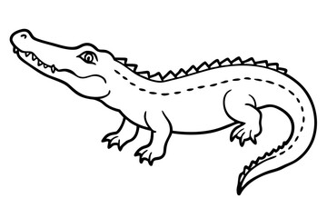 Crocodile Vector line art