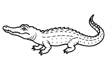 Crocodile Vector line art