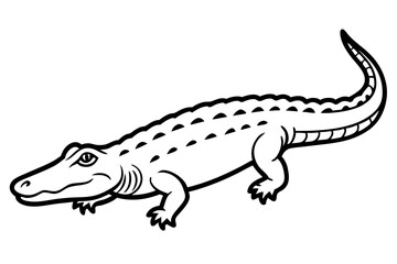 Crocodile Vector line art