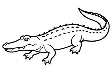 Crocodile Vector line art