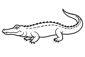 Crocodile Vector line art