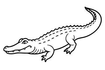Fototapeta premium Crocodile Vector line art