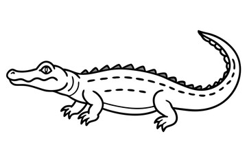 Crocodile Vector line art