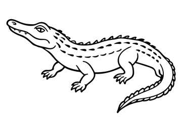 Crocodile Vector line art